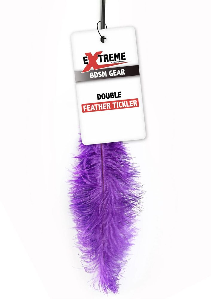 Podwójne piórko do łaskotania Hidden Desire fioletowe 68 cm