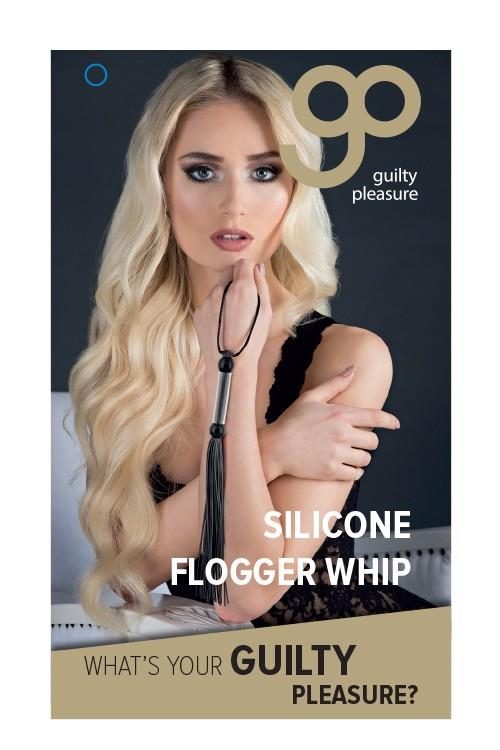 Flogger silikonowy Guilty Pleasure BDSM czarny