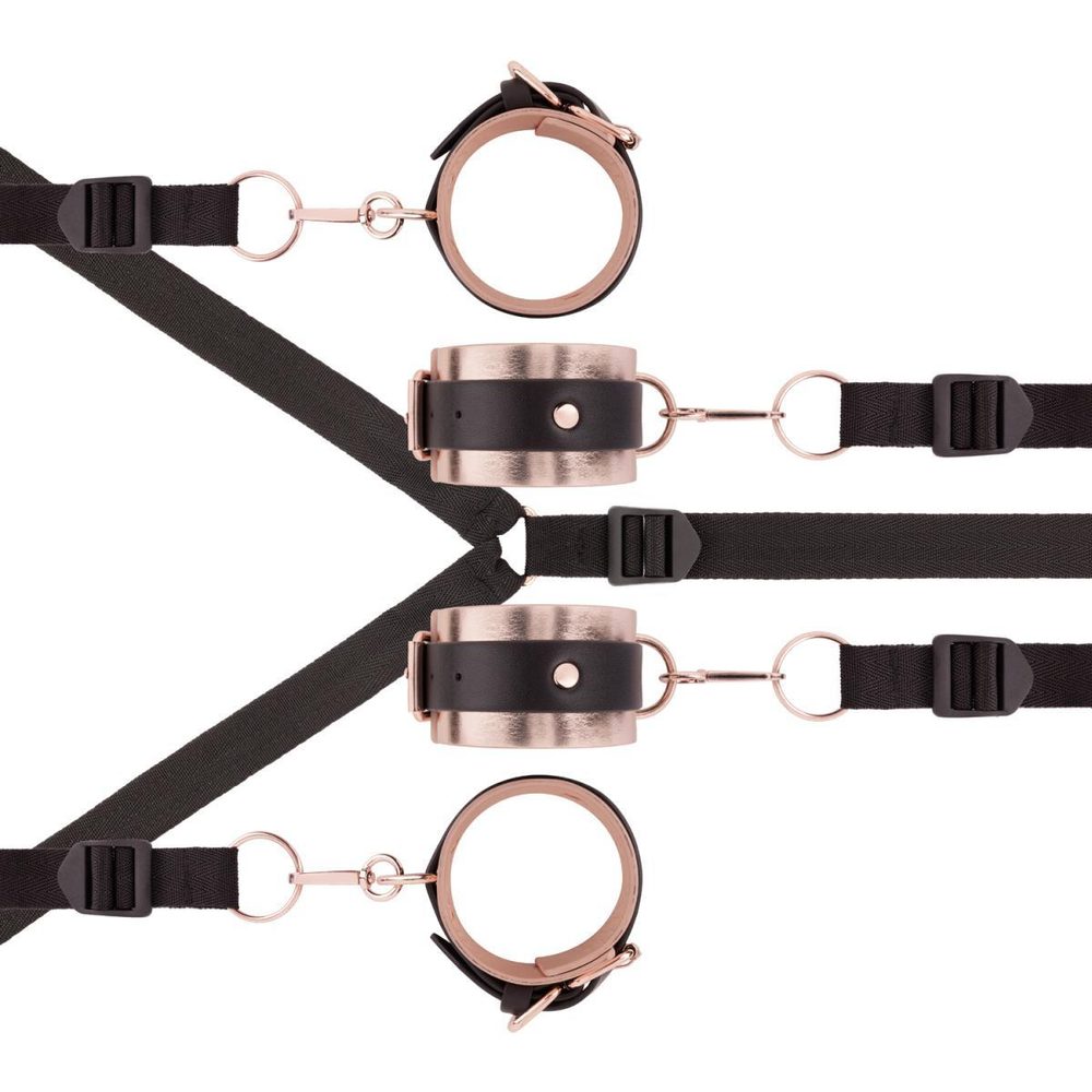 Rosy Gold - Under-Mattress Restraint Set - Black
