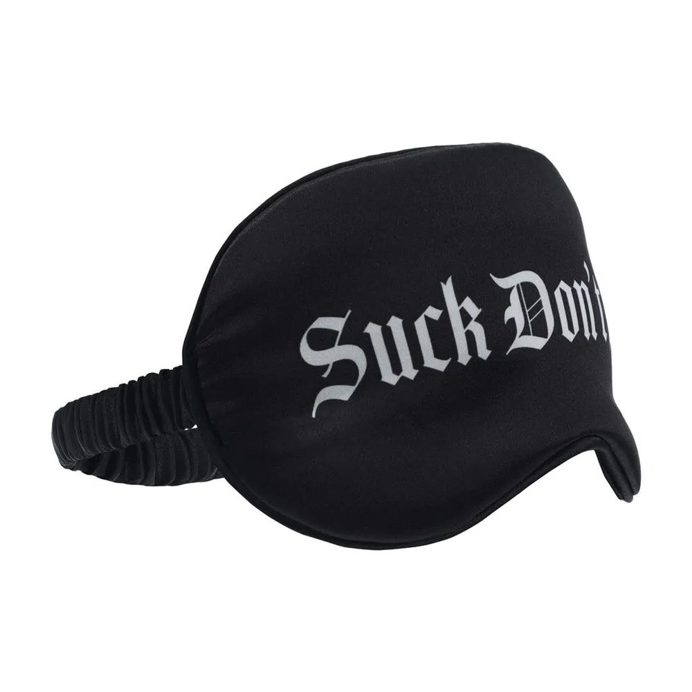 Satynowa opaska na oczy Suck Don't Bite Ouch! czarna