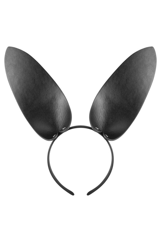 Opaska z uszami króliczymi Fetish Tentation imitacja skóry 19 cm