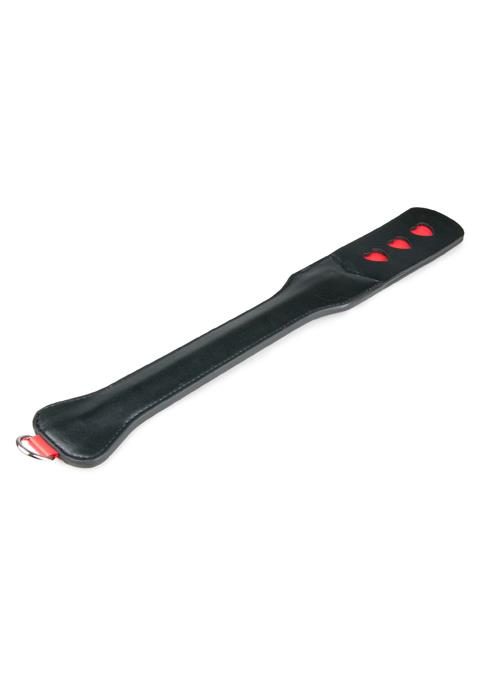 Packa skórzana EasyToys z sercami czarna 47 cm