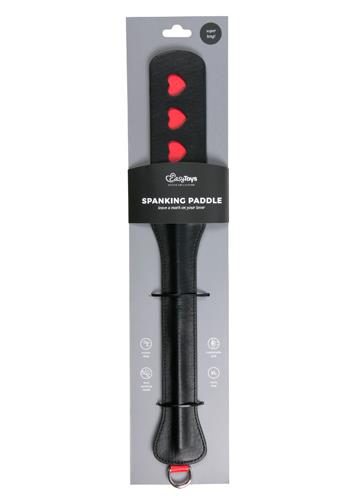 Packa skórzana EasyToys z sercami czarna 47 cm