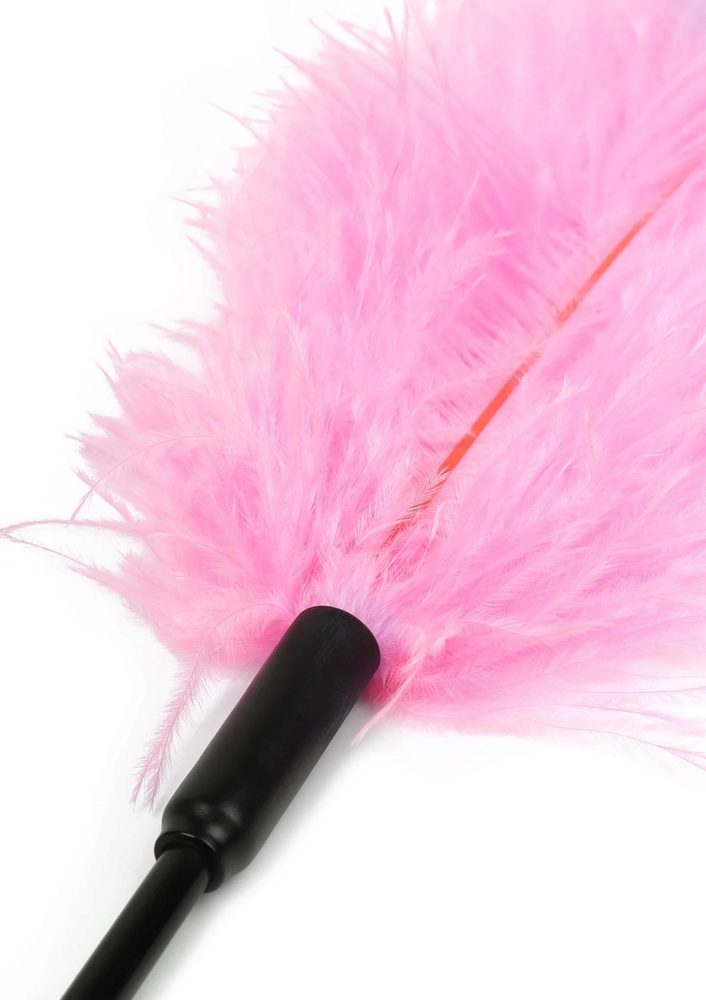 Piórko łaskoczące Double Feather Tickler różowe 68 cm