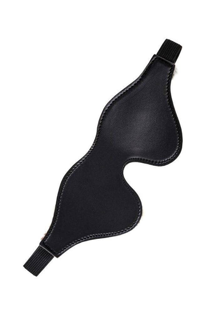 Maska Anonymo skóra PU z printem czarna 26 cm
