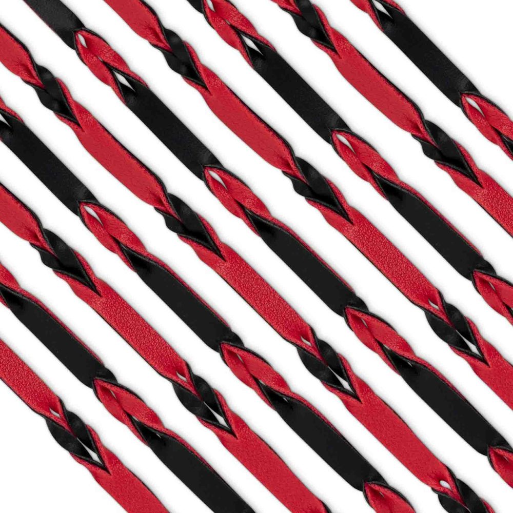 Flogger ekoskórzany EasyToys czerwono czarny 64 cm