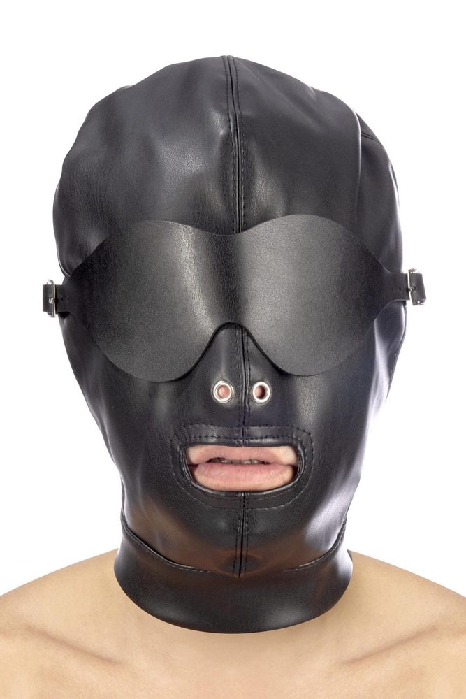 Spandeksowa maska BDSM z odkrytymi ustami Fetish Tentation