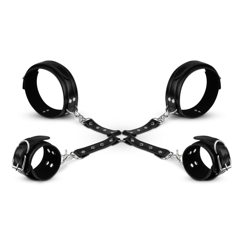 Kajdanki hogtie na ręce i nogi Bedroom Fantasies czarne