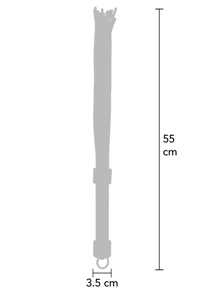 Skórzany flogger z supłami Hidden Desire 55 cm czarno czerwony