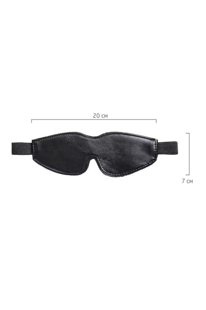 Maska BDSM Anonymo ze skóry PU czarna 26.5 cm
