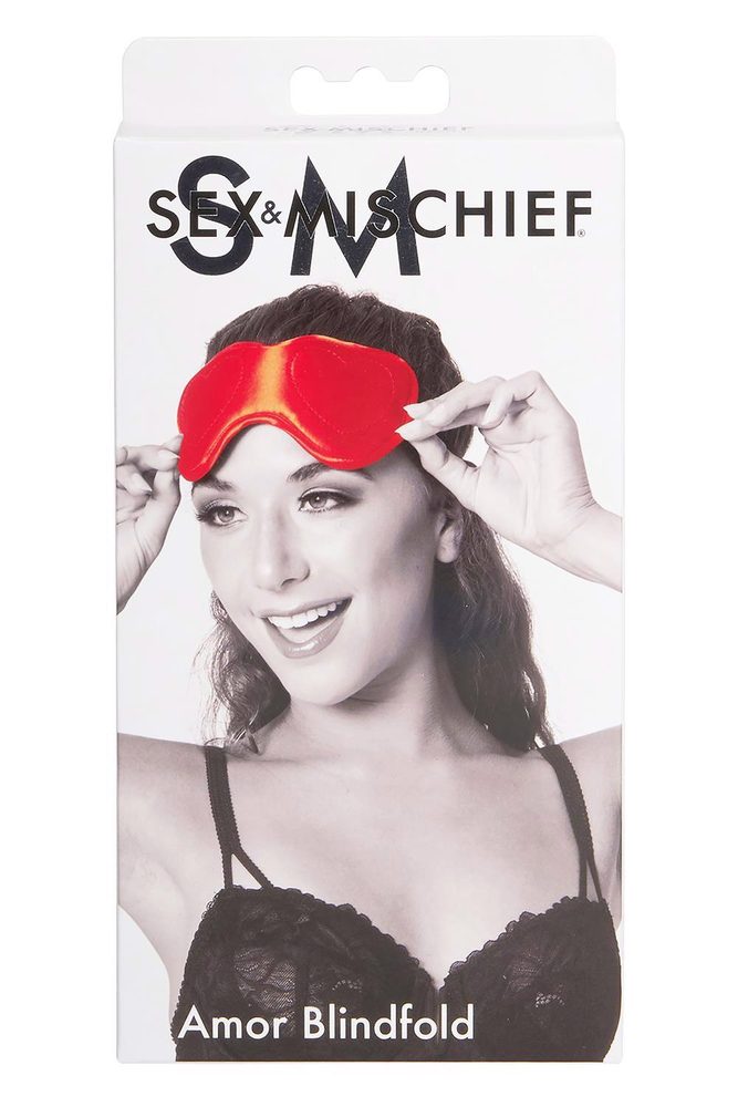 Opaska na oczy Sportsheets Amor satynowa czerwona