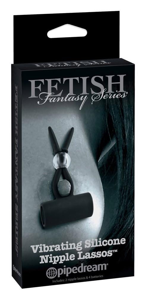 Wibrujące silikonowe klipsy na sutki Fetish Fantasy 6 cm