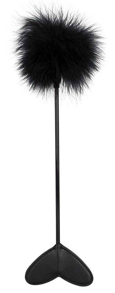 Różdżka z piórkiem i serduszkiem Bad Kitty czarna 25 cm