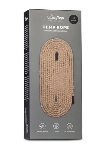 Lina do bondage konopna brązowa 10m EasyToys