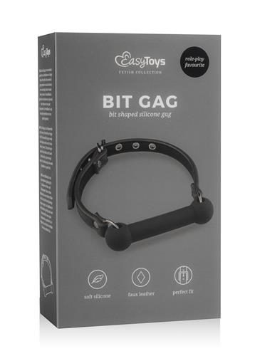 Knebel silikonowy EasyToys bit czarny 56 cm