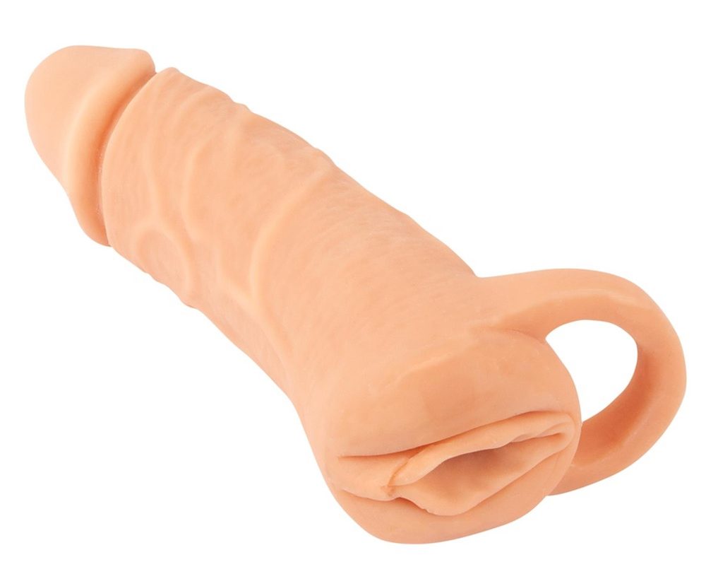 Masturbator z przedłużką Nature Skin Medium 18,5 cm