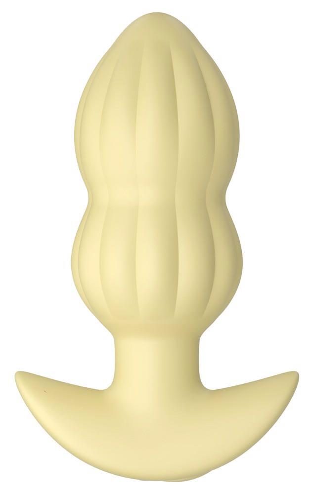 Plug wibrujący Cuties żółty silikonowy 7 trybów USB 8 cm