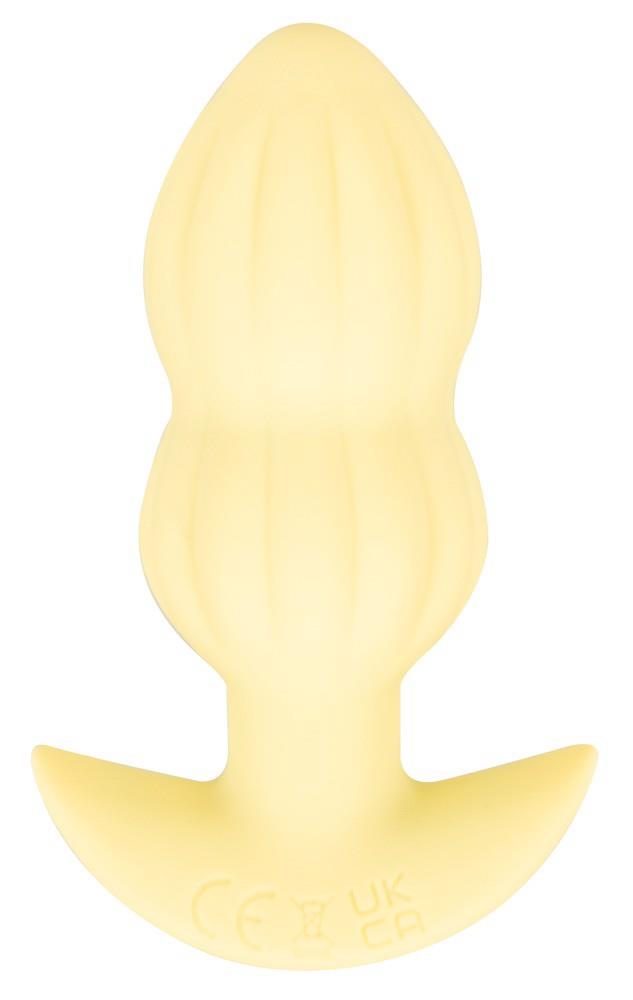 Plug wibrujący Cuties żółty silikonowy 7 trybów USB 8 cm