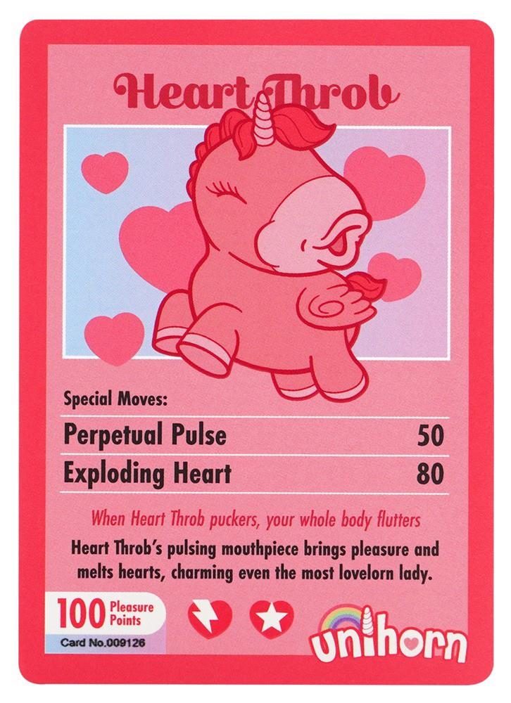 Stymulator łechtaczki Unihorn Heart Throb silikonowy USB 9 cm