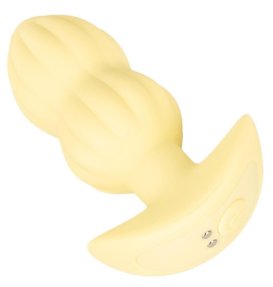 Plug wibrujący Cuties żółty silikonowy 7 trybów USB 8 cm