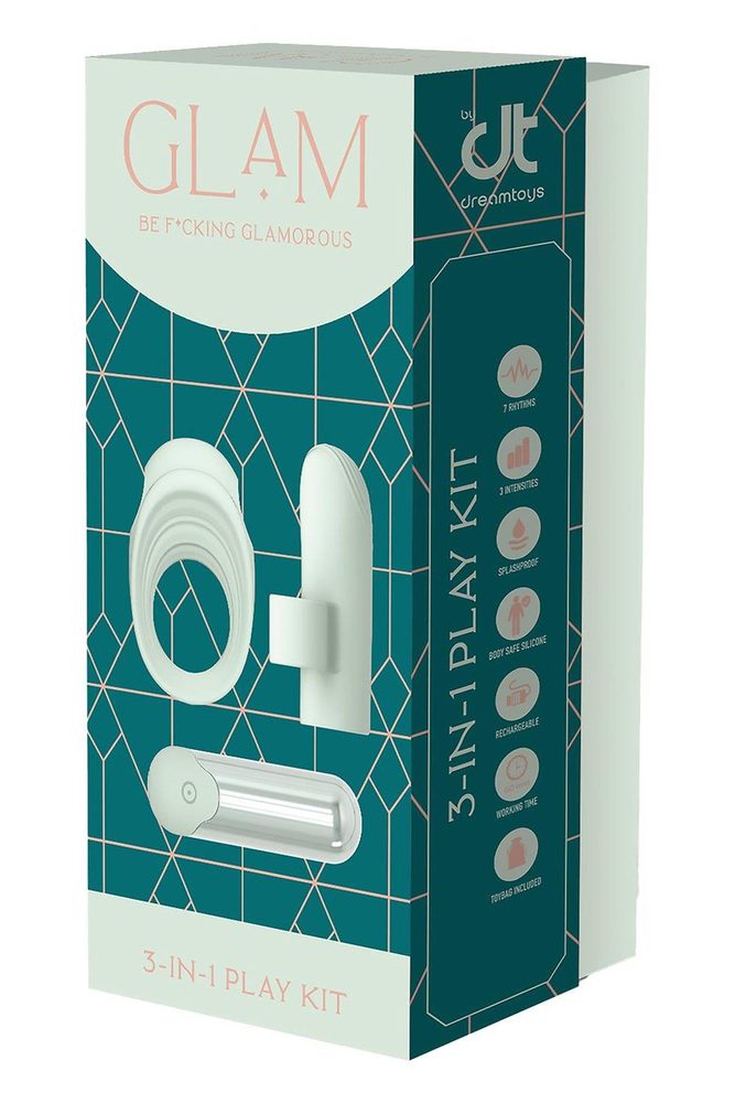 Zestaw Glam 3w1 Dream Toys silikonowy USB