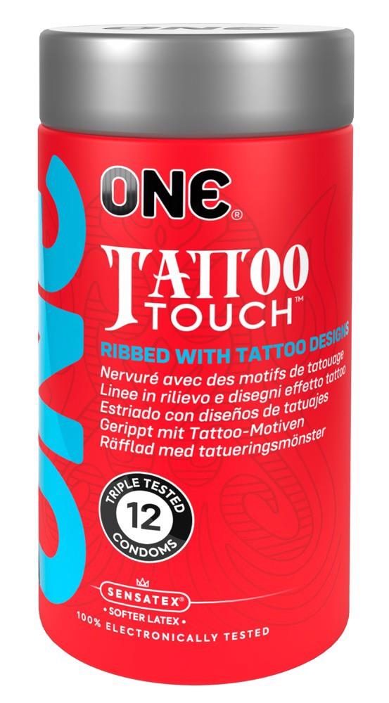 Prezerwatywy ONE Tattoo Touch teksturowane 12 sztuk