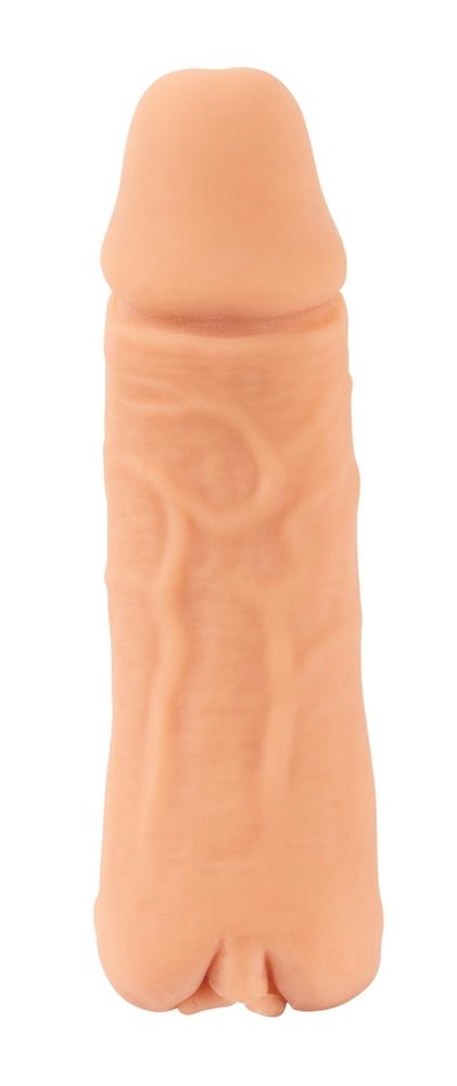 Masturbator z przedłużką Nature Skin Medium 18,5 cm
