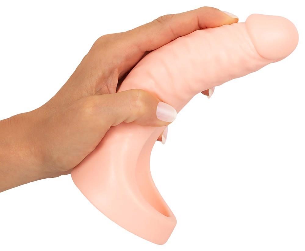 Pierścień wibrujący Realistixxx Double Fucker 18 cm