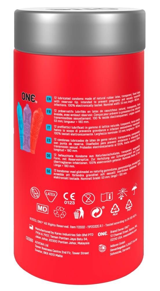 Prezerwatywy ONE Tattoo Touch teksturowane 12 sztuk