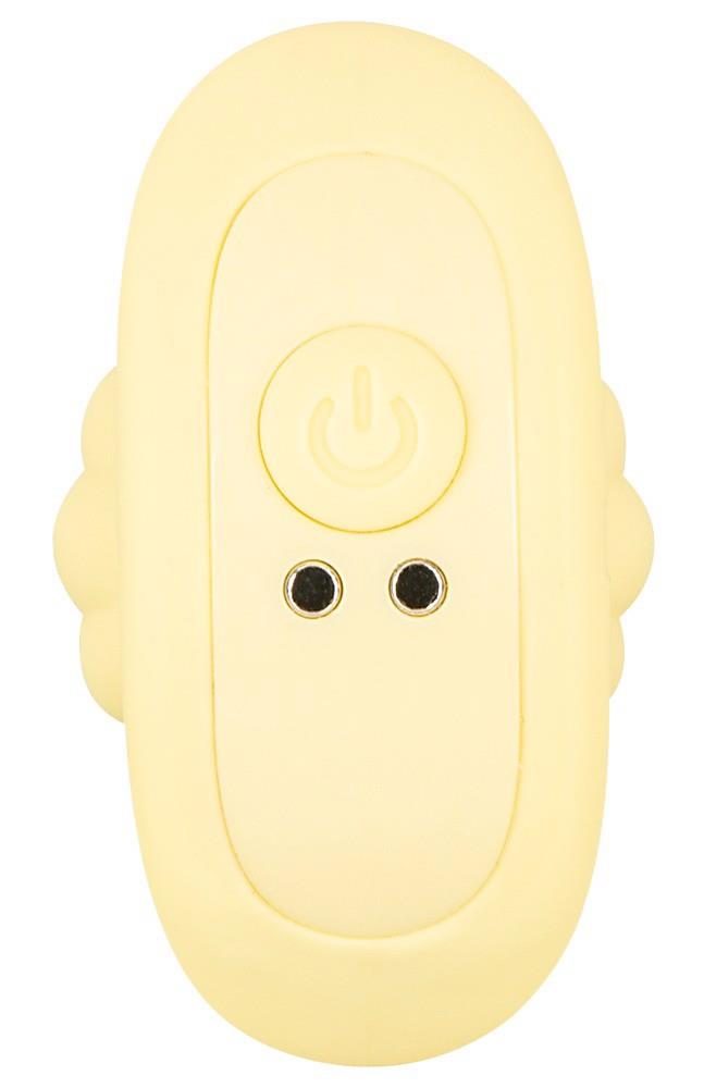 Plug wibrujący Cuties żółty silikonowy 7 trybów USB 8 cm