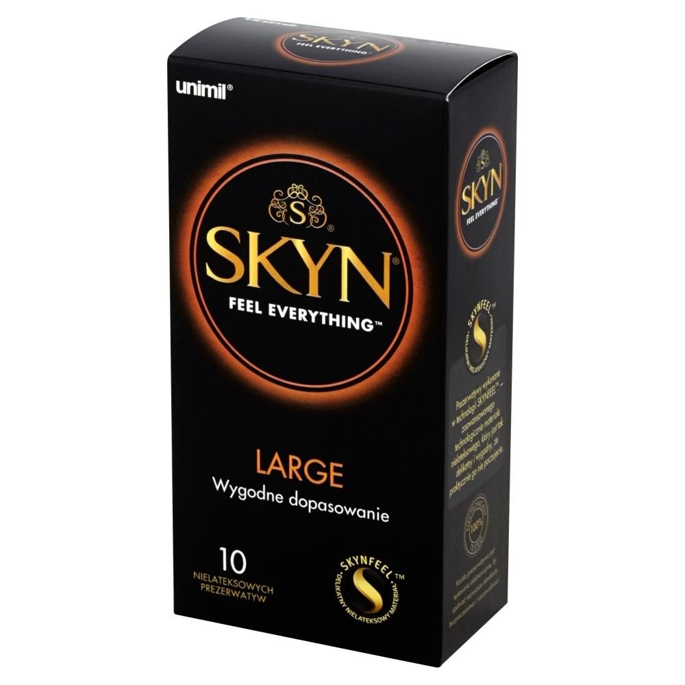 Prezerwatywy bezlateksowe Skyn Large nawilżane 10 sztuk