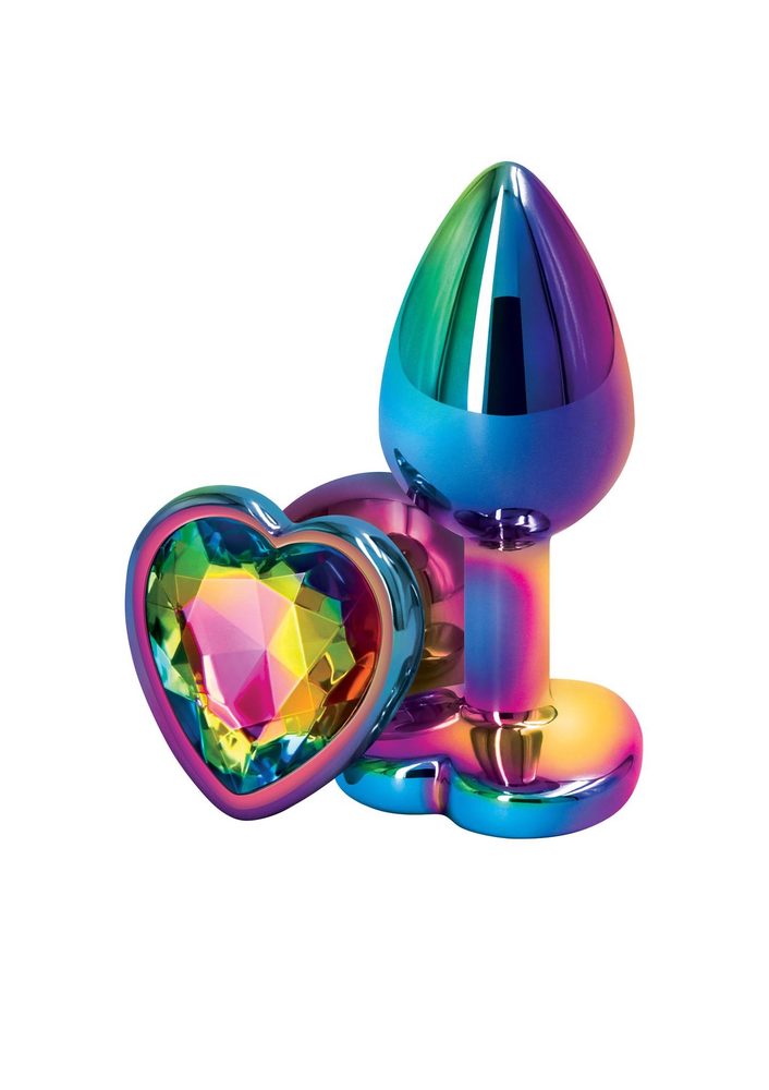 Korek analny serce NS Novelties multicolor S 7 cm