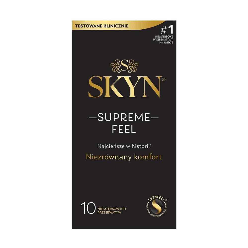 Prezerwatywy ultracienkie SKYN Supreme Feel poliizoprenowe 10 sztuk