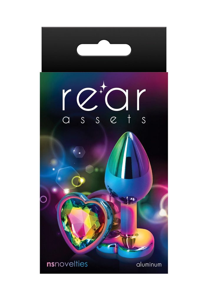 Korek analny serce NS Novelties multicolor S 7 cm