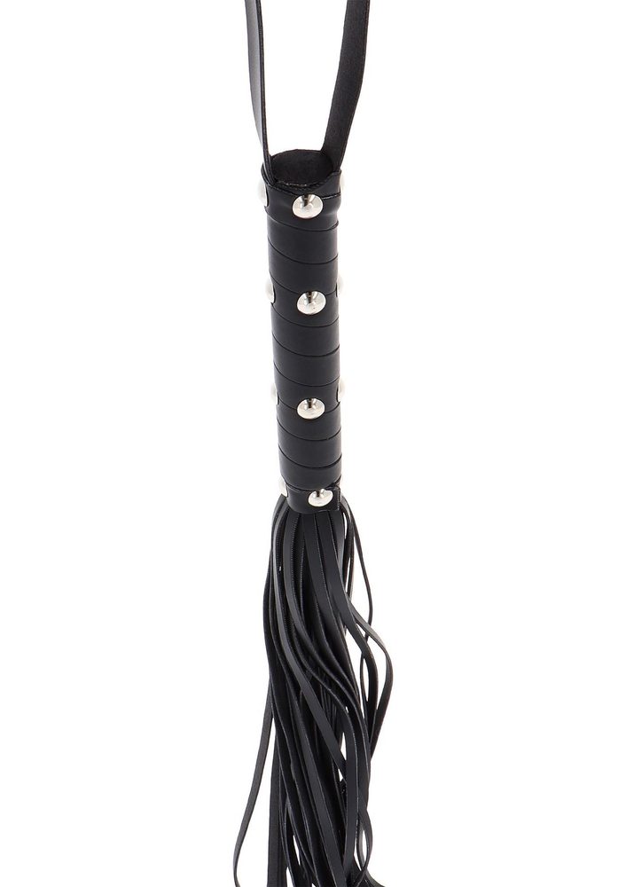 Pejcz z ćwiekami Hidden Desire czarny 75 cm