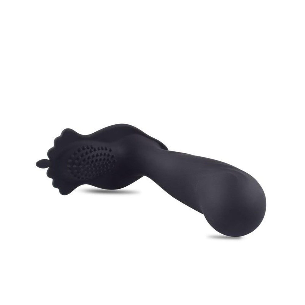 Wibrujący masażer prostaty Toyz4Lovers silikonowy czarny 12 cm z pilotem
