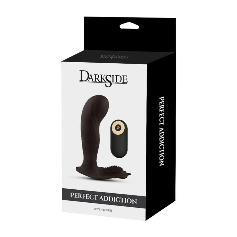 Wibrujący masażer prostaty Toyz4Lovers silikonowy czarny 12 cm z pilotem