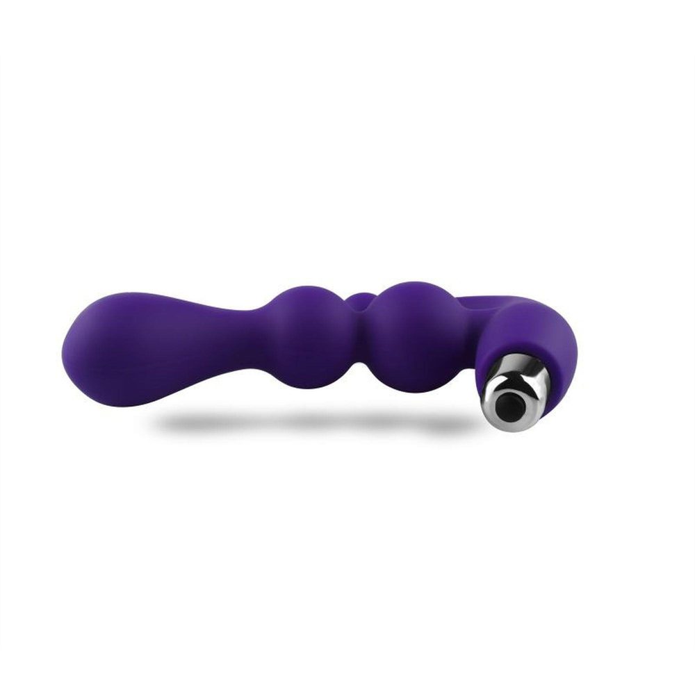 Wibrujący masażer prostaty silikonowy fioletowy 15,5 cm
