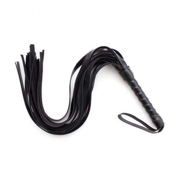 Pejcz skórzany z frędzlami Squash Whip czarny Toyz4lovers