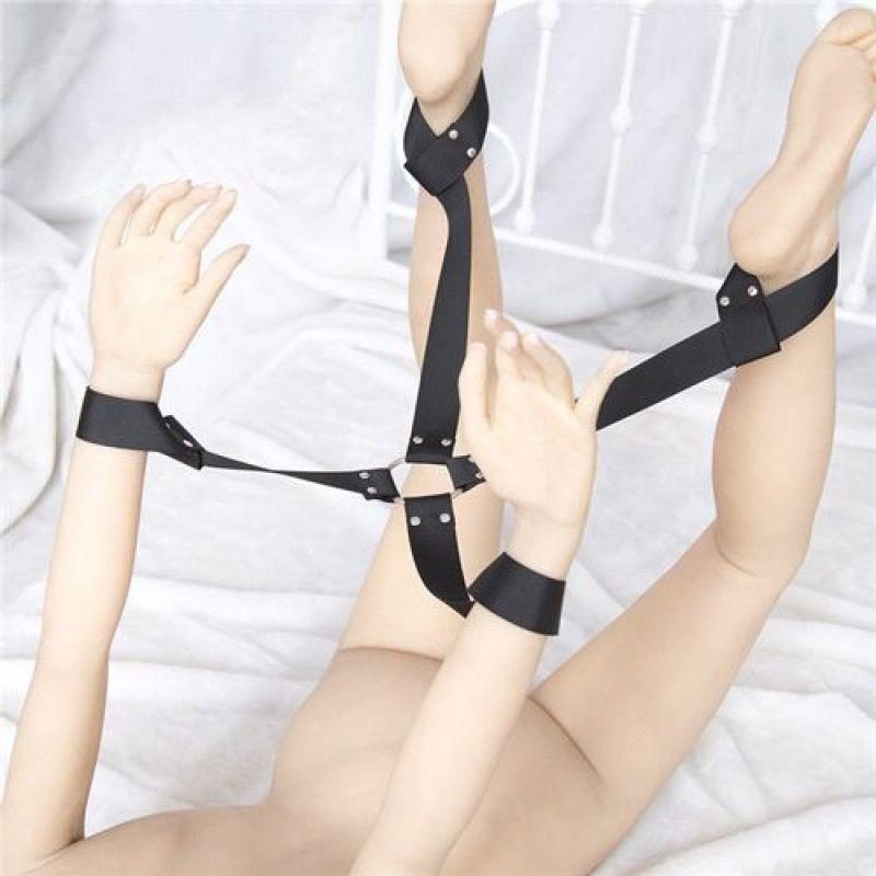 Zestaw krępujący Long Arms Toyz4lovers nylonowy czarny