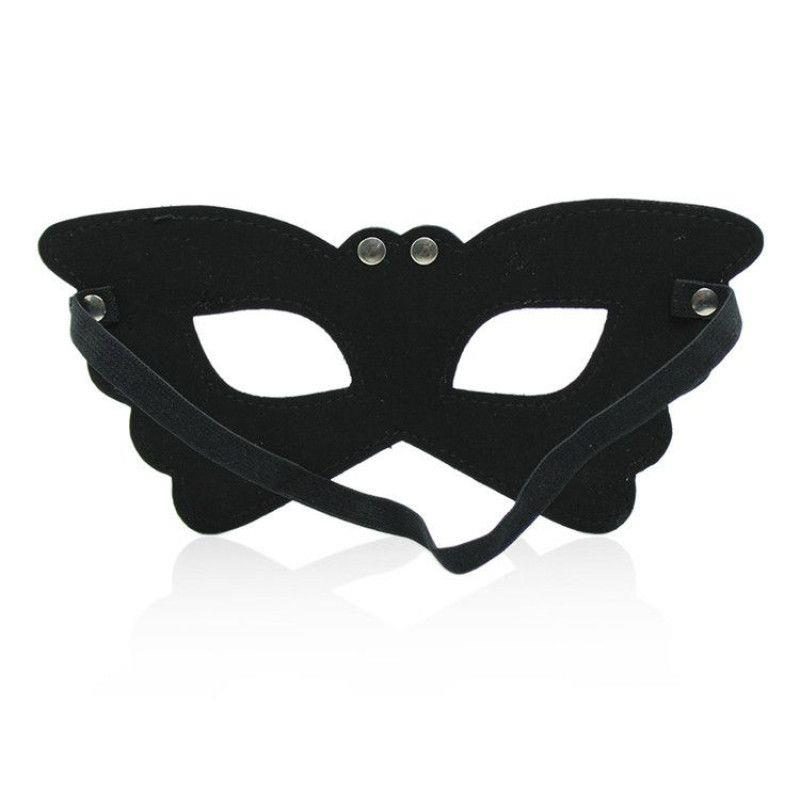 Maska Butterfly czarna ze skóry fetyszowej Toyz4lovers