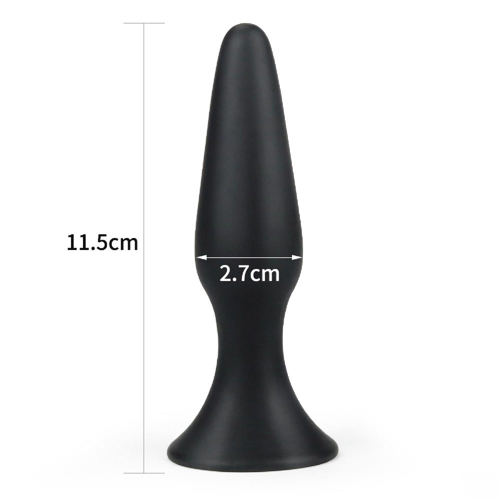 Korek analny silikonowy Lure Me Lovetoy czarny 11,5 cm