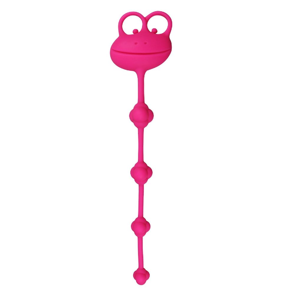 Kulki analne silikonowe w kształcie żaby Lovetoy różowe 25 cm