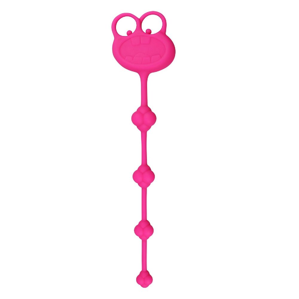 Kulki analne silikonowe w kształcie żaby Lovetoy różowe 25 cm