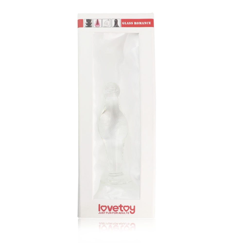 Korek analny szklany Lovetoy transparentny 11 cm