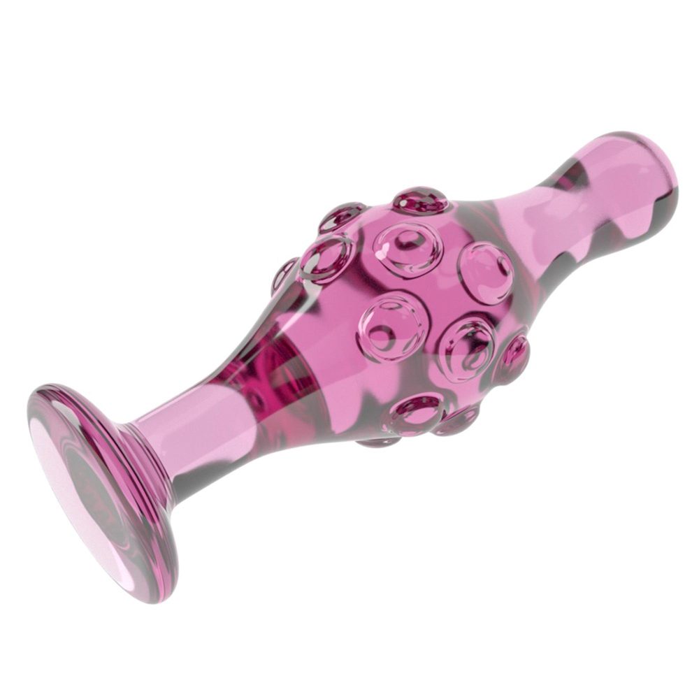 Szklany korek analny Lovetoy Romance różowy 11 cm
