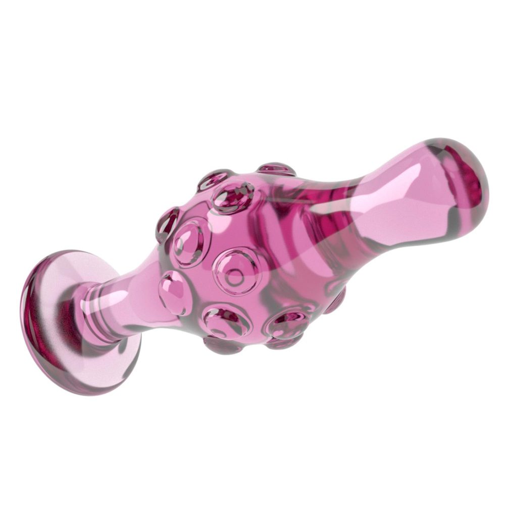 Szklany korek analny Lovetoy Romance różowy 11 cm