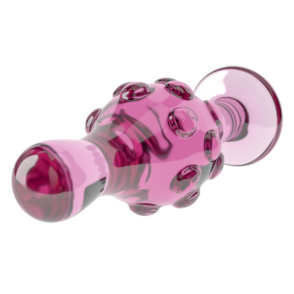 Szklany korek analny Lovetoy Romance różowy 11 cm