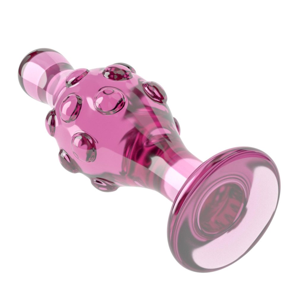 Szklany korek analny Lovetoy Romance różowy 11 cm