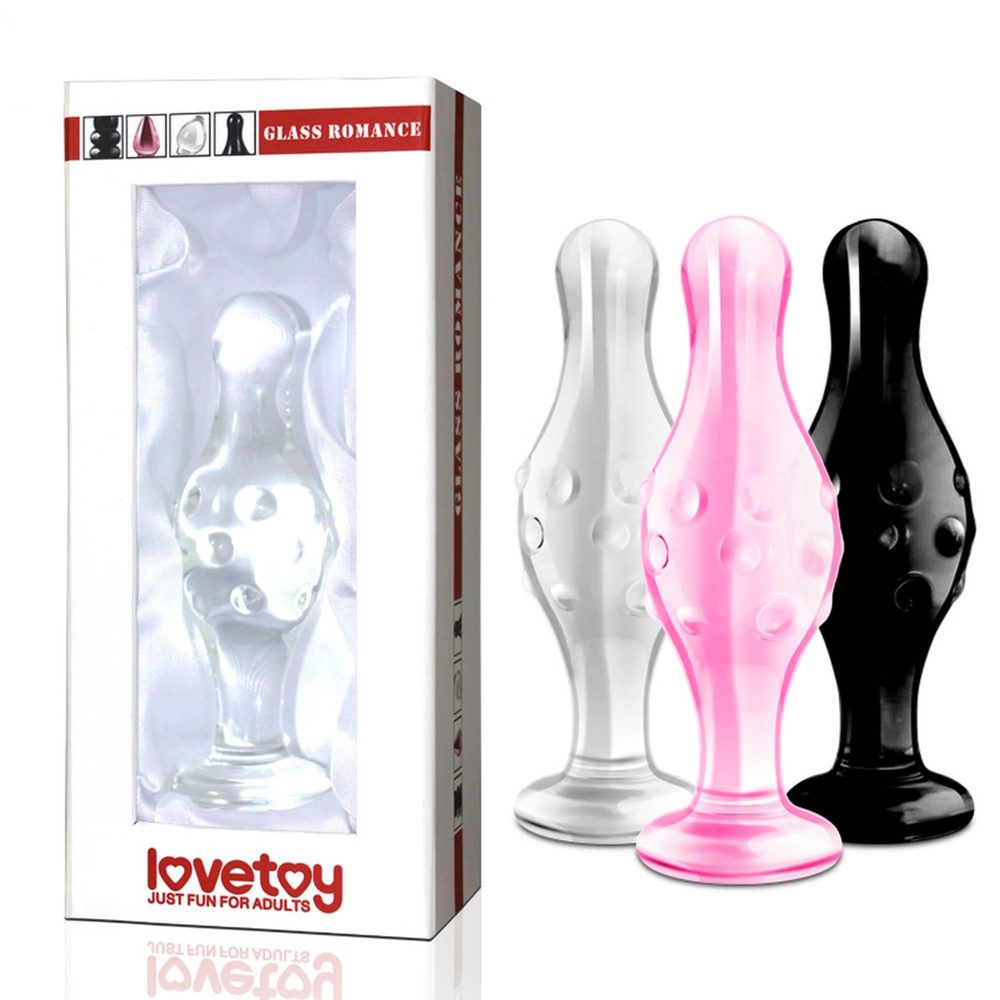 Szklany korek analny Lovetoy Romance różowy 11 cm